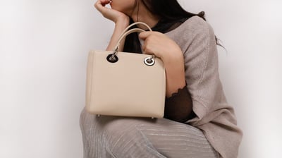 優雅至上真皮素面提/肩包3