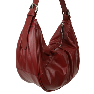 TRueSo 觸柔牛皮極軟經典牛角包-紅色2