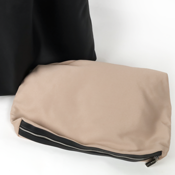 Verso Libre自由詩行真皮垂墜托特包-白色6