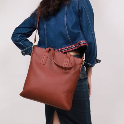 紅色牛皮探險家托特包8