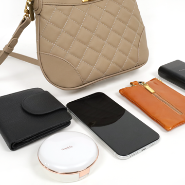 華夫餅真皮小扁包(雙色)9