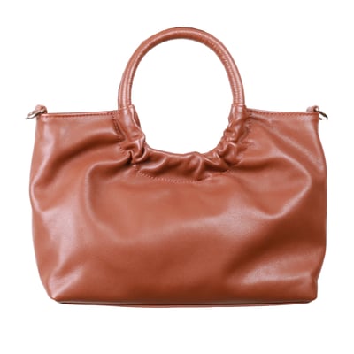 皺圈真皮提包-多色1