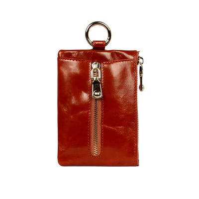 油蠟牛皮直立鑰匙包（3色）1