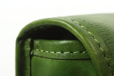 迷濛植鞣真皮半圓小包-綠色4