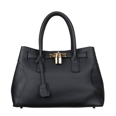 Éclat 真皮鎖釦三層手提包9