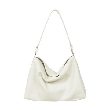 VegTa牛皮空氣雕塑軟包-雲白3