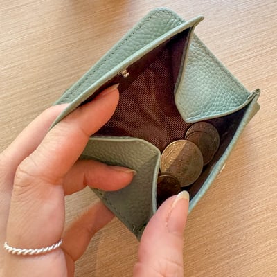 日常小摺上掀真皮短夾1