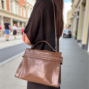 漫旅多用真皮梯形包7