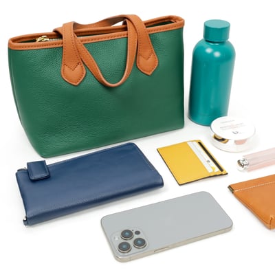 Verdant 真皮撞色托特提/肩包4