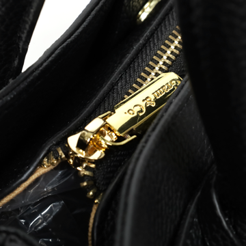 Éclat 真皮鎖釦三層手提包6