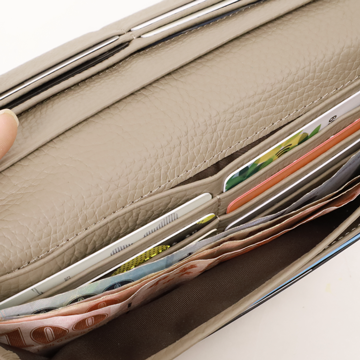 防盜拉鍊真皮長夾(多色)5