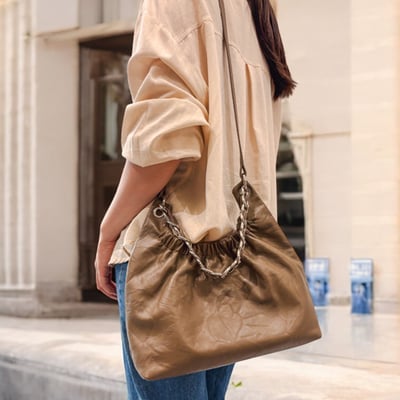 尼斯抓皺真皮提/肩包2