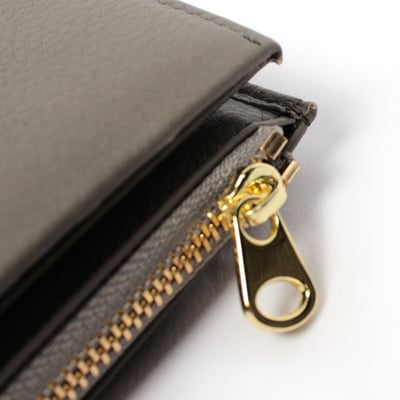 霧彩壓扣荔枝紋真皮長夾（多色）5