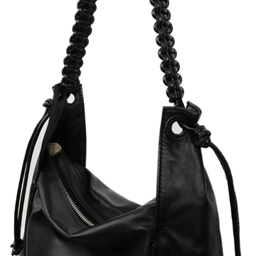 TRueSo 觸柔牛皮結理托特兩用包-黑色5