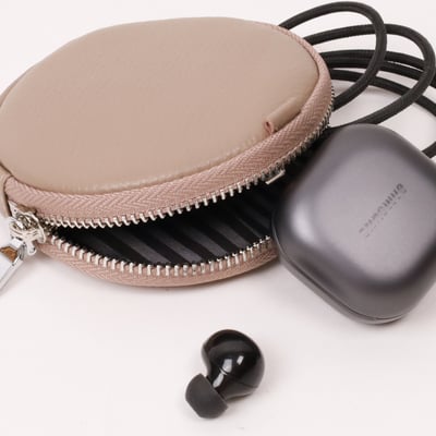 真皮多功圓餅收納包（多色）6