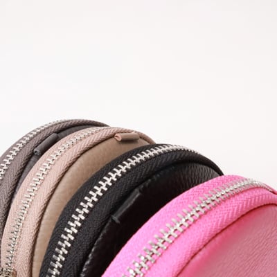 真皮多功圓餅收納包（多色）7