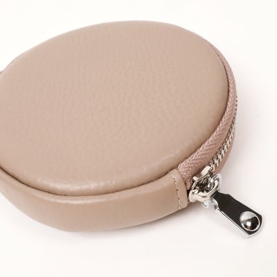 真皮多功圓餅收納包（多色）8