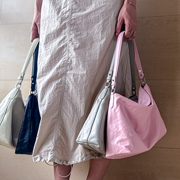 VegTa牛皮空氣雕塑軟包-霧粉15