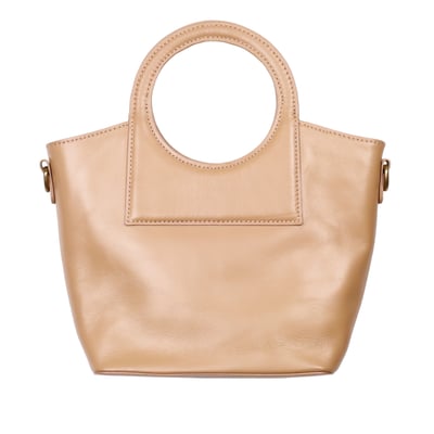 幾何拼接真皮提包2