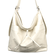 TRueSo 觸柔牛皮綁結肩包-白色1