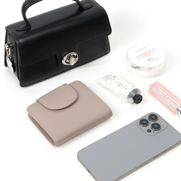 建築廓型提/肩真皮小廢包6