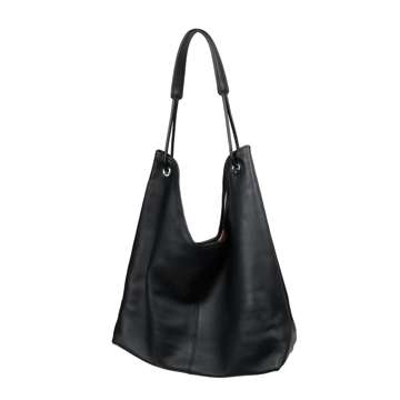 Verso Libre自由詩行真皮垂墜托特包-黑色3