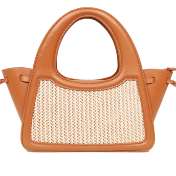 夏日編織拼接提包1