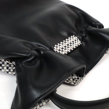 織紋真皮束口包2