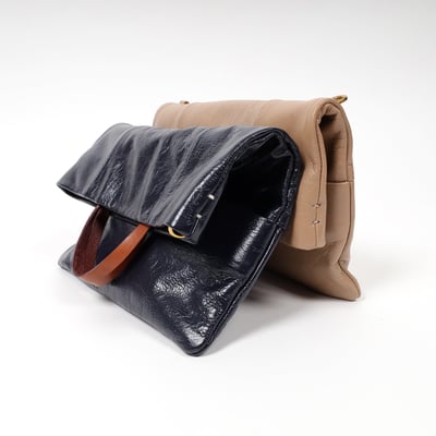 油蠟牛皮摺疊兩用包8