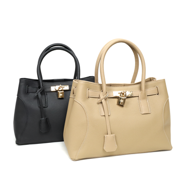 Éclat 真皮鎖釦三層手提包3