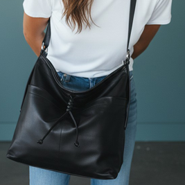 TRueSo 觸柔牛皮綁結肩包-白色13