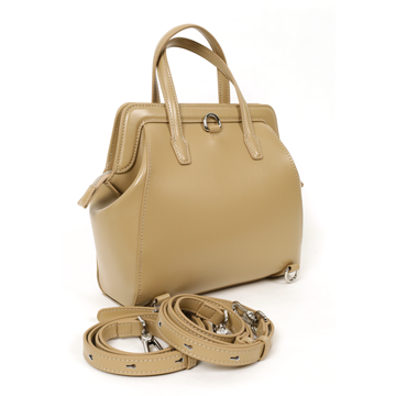 沙影真皮口金後揹包2