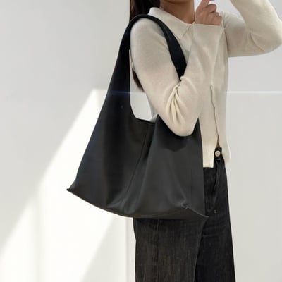 MODO｜摩登真皮購物袋-黑色10