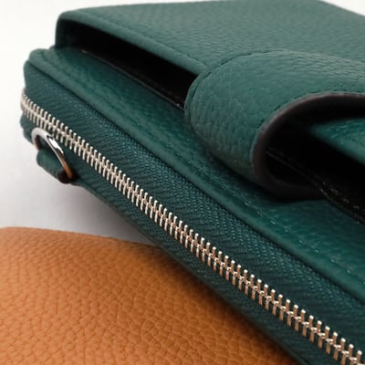 質感頭層牛皮拉鍊長夾(多色)12