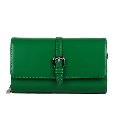 光面真皮扣帶皮夾包-多色1