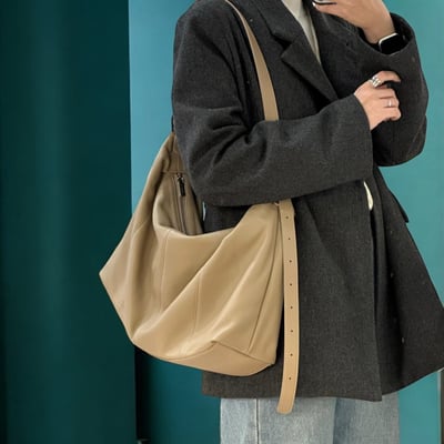 Étoffe｜伊朵芙真皮柔雲肩包-咖啡6