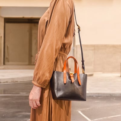 日行旅真皮撞色提/肩包2