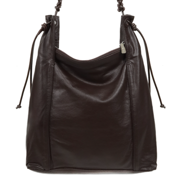 TRueSo 觸柔牛皮結理托特兩用包-咖色2