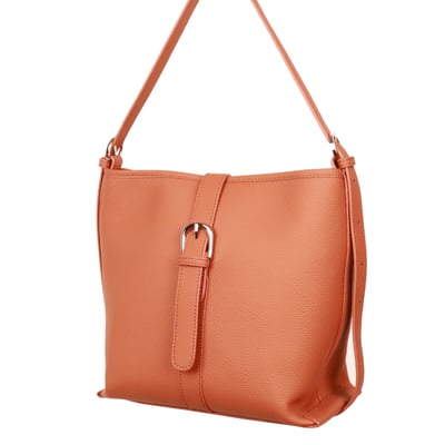 雙色奶茶真皮水桶包（多色）1