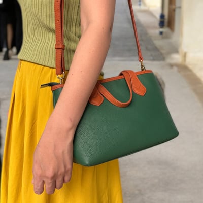 Verdant 真皮撞色托特提/肩包6