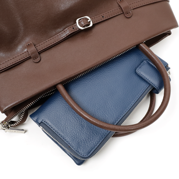 Clarette 真皮皮帶扣提包9