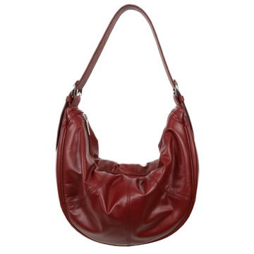 TRueSo 觸柔牛皮極軟經典牛角包-紅色4