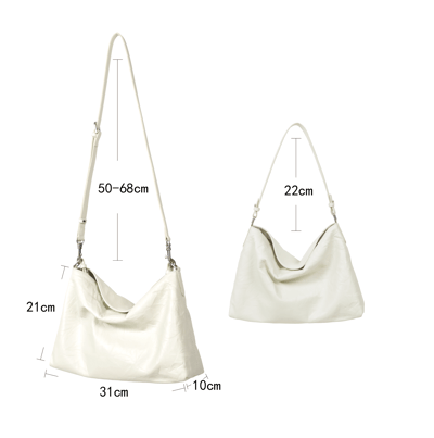 VegTa牛皮空氣雕塑軟包-雲白8