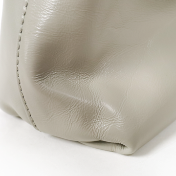 VegTa牛皮空氣雕塑軟包-泥灰8