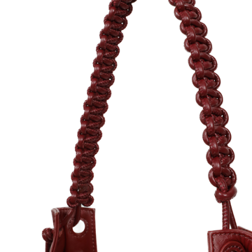 TRueSo 觸柔牛皮結理托特兩用包-紅色4