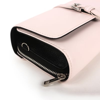 光面真皮扣帶皮夾包-多色5