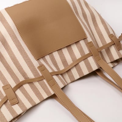 海灘風真皮/帆布肩包6