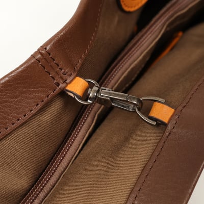 頭層牛皮撞色細節托特包6