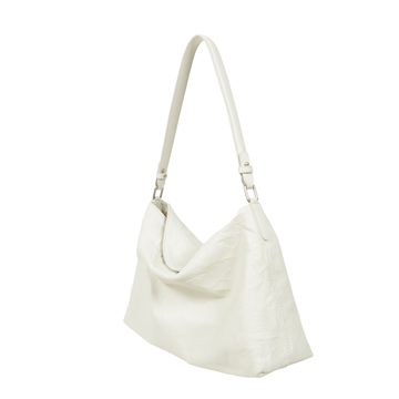 VegTa牛皮空氣雕塑軟包-雲白4