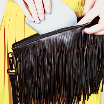 夜幕降臨真皮流蘇包3